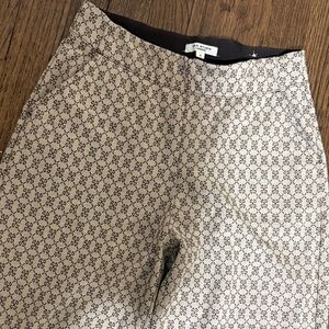 Max Studio Patterned Wide Leg Pants in Beige and Brown size S